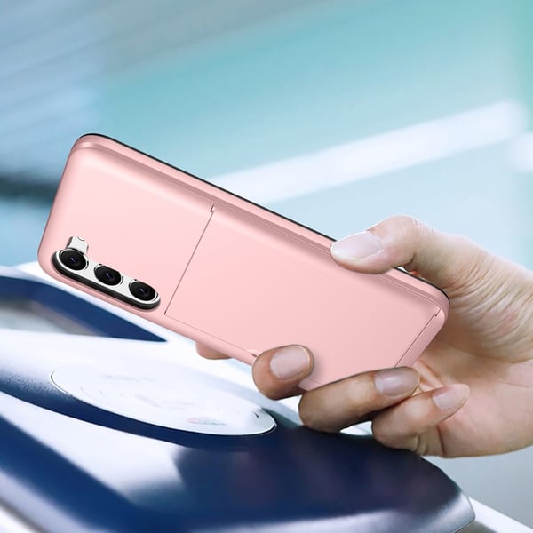 SKALO Samsung S23 Armor Cover kortholder - Rosa guld