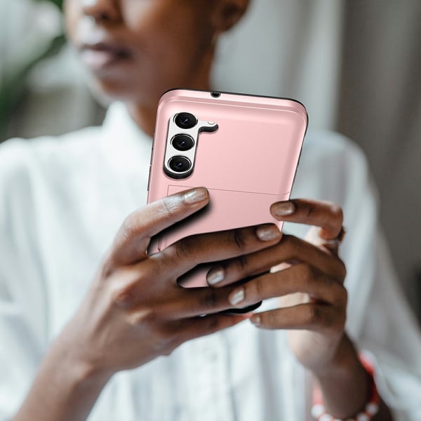 SKALO Samsung S23 Armor Cover kortholder - Guld