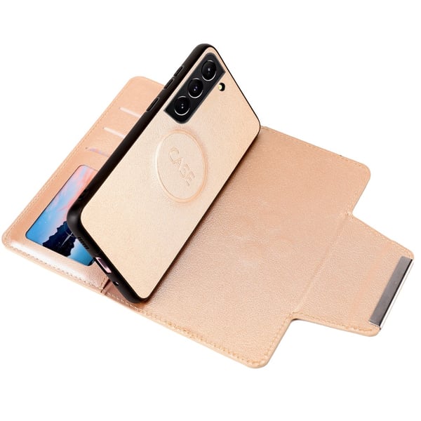 SKALO Samsung S23 Plus DOLIZMA 2 i 1 magnetisk pungetui - Guld