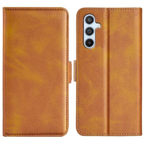 SKALO Samsung A54 5G Premium Wallet Flip Cover - Lys brun SKALO Samsung A54 5G Premium Wallet Flip Cover - Lys brun