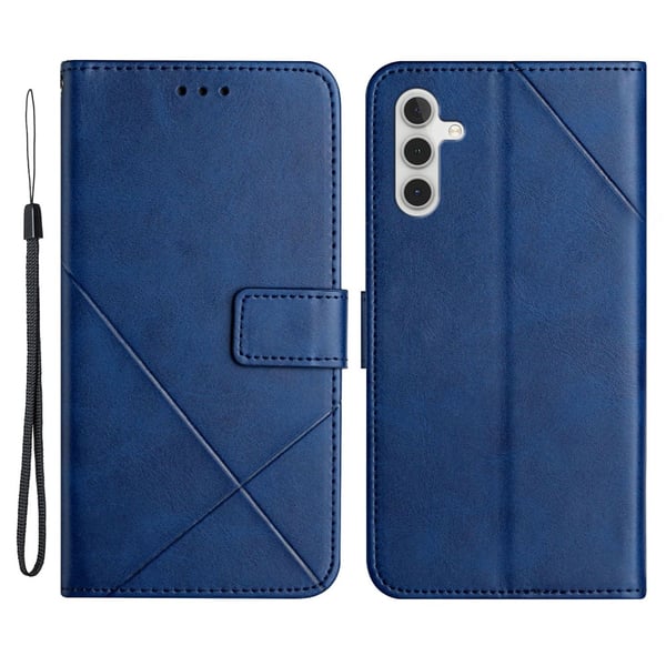 SKALO Samsung A34 5G Embossed Plånboksfodral i PU-Läder - Blå
