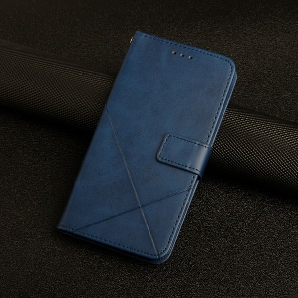 SKALO Samsung A34 5G PU læderpung med prægning - Blå