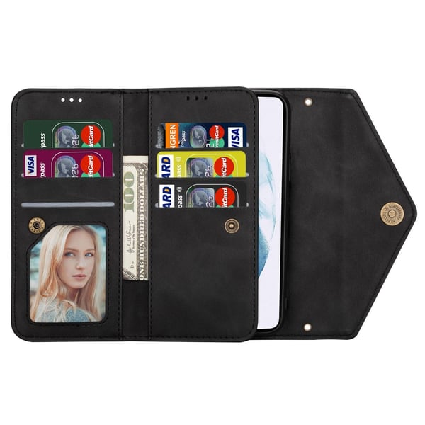 SKALO Samsung A34 5G Evelope Clutch 8-Fack - Svart