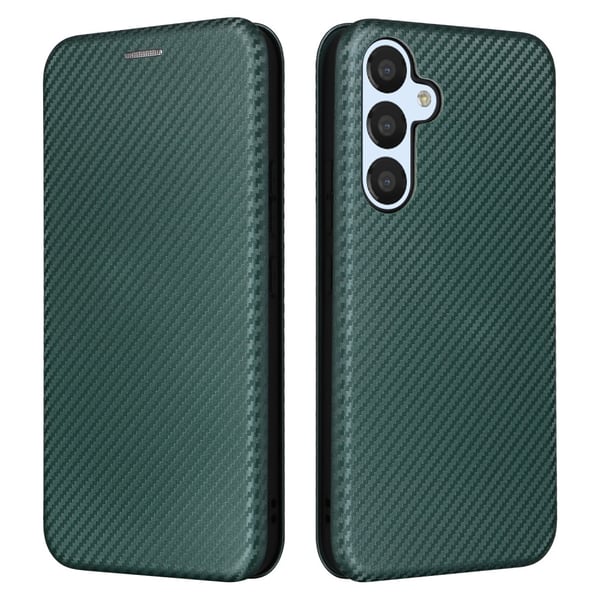 SKALO Samsung A54 5G Carbon Fiber Lompakkokotelo - Vihreä