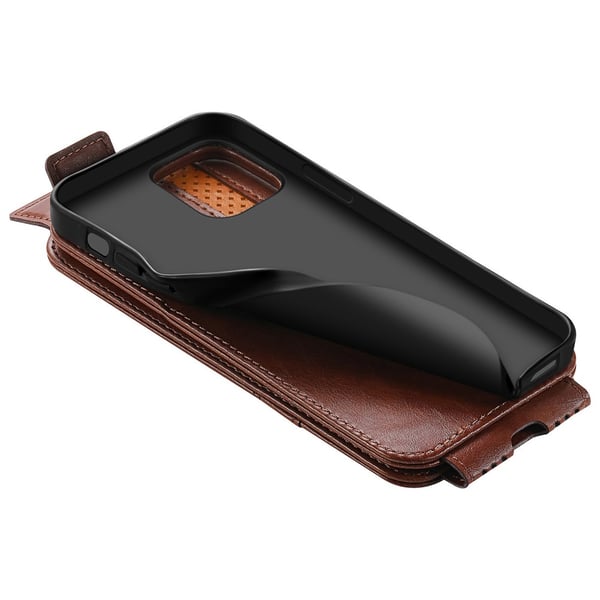 SKALO Samsung A14 4G/5G CASENEO Vertical Flip Cover - Brun