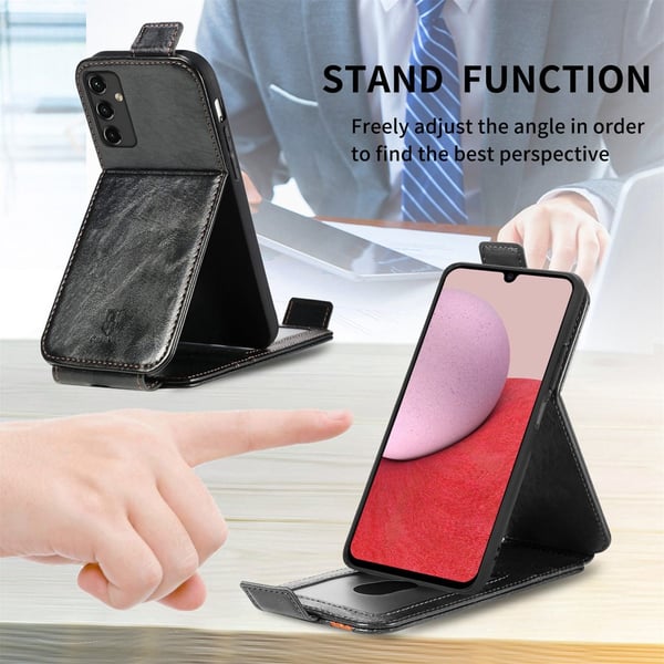 SKALO Samsung A14 4G/5G CASENEO Vertical Flip Cover - Sort