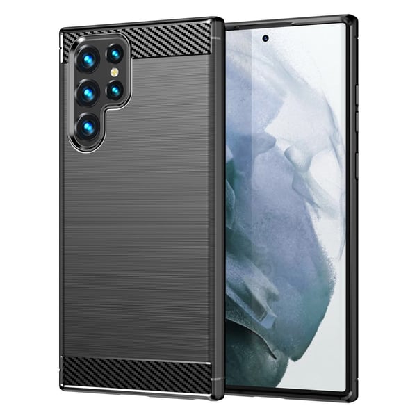 SKALO Samsung S23 Ultra Armor Carbon Stöttåligt TPU-skal