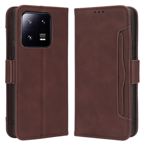 SKALO Xiaomi 13 5G 6-RUM Pungetaske - Brun