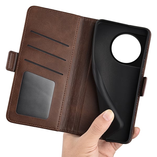 SKALO OnePlus 11 5G Premium Wallet Flip Cover - Brun