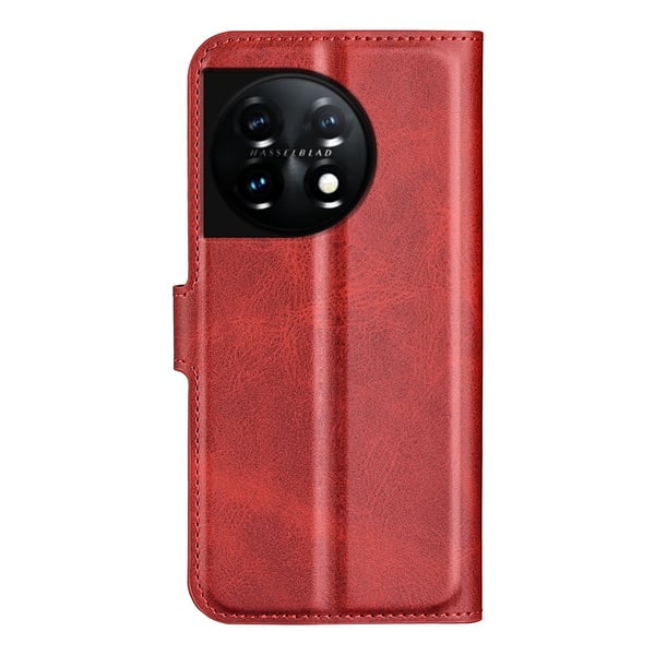 SKALO OnePlus 11 5G Lompakkokotelo PU-nahkaa - Punainen