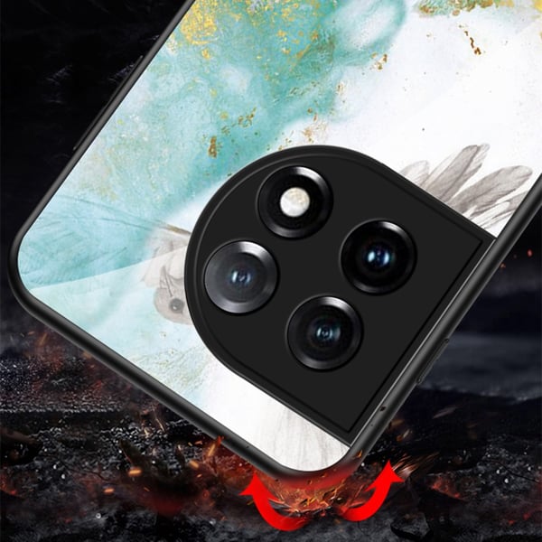 SKALO OnePlus 11 5G Marmor hærdet glas TPU Cover - #6