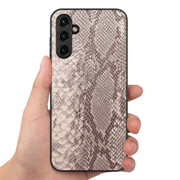 SKALO Samsung A54 5G Snakeskin PU-læder Hybrid Cover - Grå