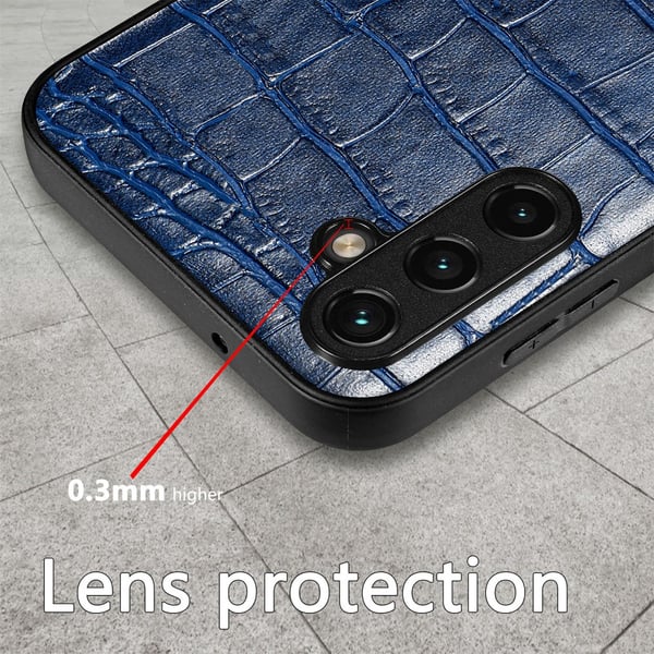 SKALO Samsung A54 5G Crocodile PU Leather Hybrid Cover - Vin rød