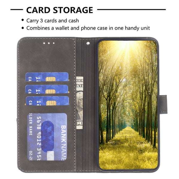 Motorola Moto E13 4G BINFEN COLOR Præget Flip Cover - Grå