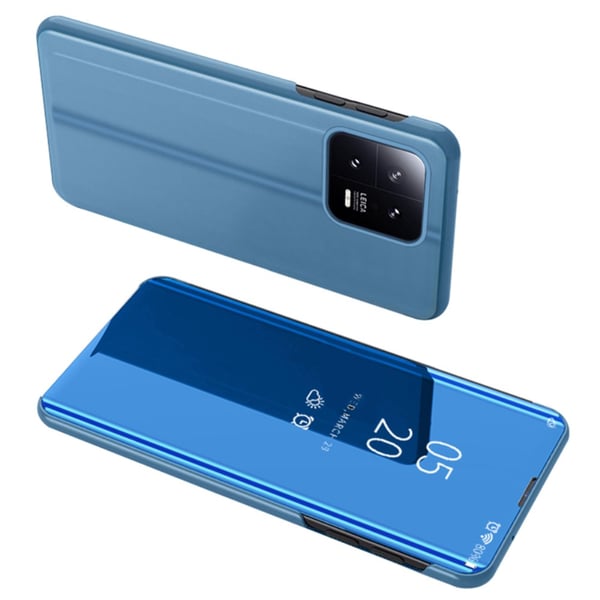 SKALO Xiaomi 13 5G Clear View Mirror Etui - Blå