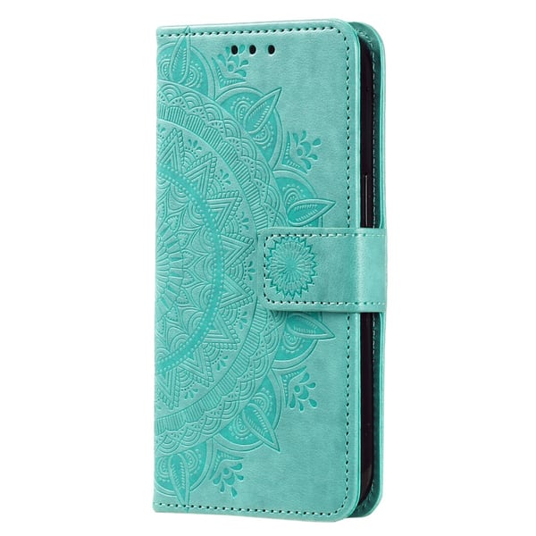 SKALO Xiaomi Redmi 12C 4G Mandala Flip Cover - Turkis