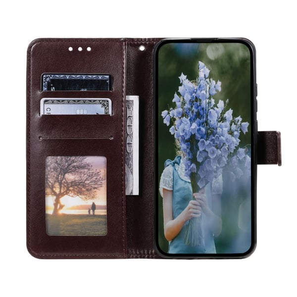 SKALO Xiaomi Redmi 12C 4G Mandala Flip Cover - Brun