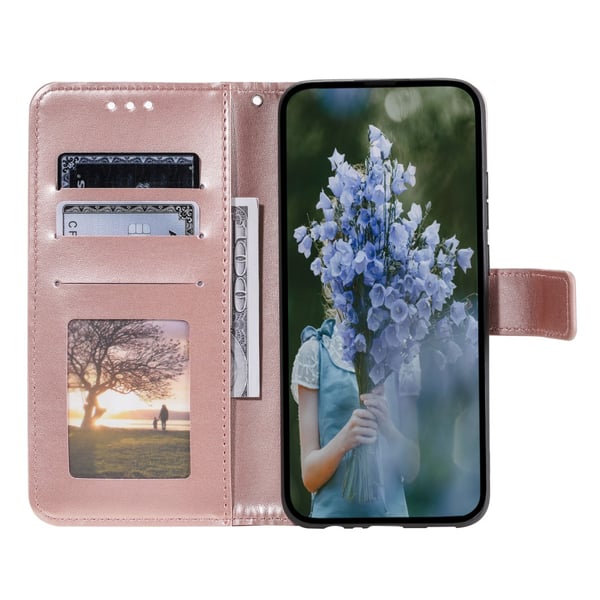 SKALO Motorola Moto E13 4G Mandala Flip Cover - Rosa guld