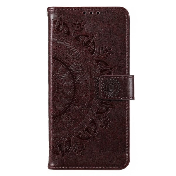 SKALO Motorola Moto E13 4G Mandala Flip Cover - Brun