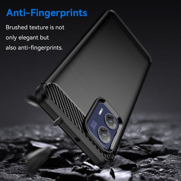 SKALO Motorola Moto G73 5G Armor Carbon Stødsikker TPU-cover