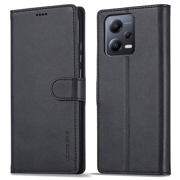 SKALO Xiaomi Redmi Note 12 5G LC.IMEEKE Pungetui i PU-læder - Sort SKALO Xiaomi Redmi Note 12 5G LC.IMEEKE Pungetui i PU-læder - Sort