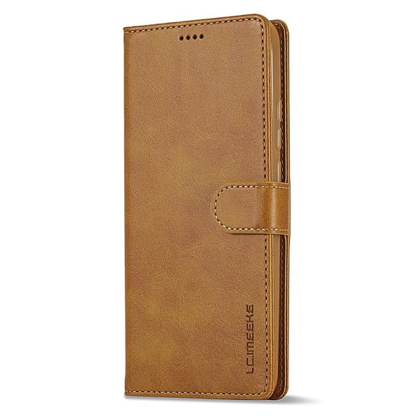 SKALO Xiaomi Redmi Note 12 5G LC.IMEEKE Pungetui i PU-læder - Lys brun