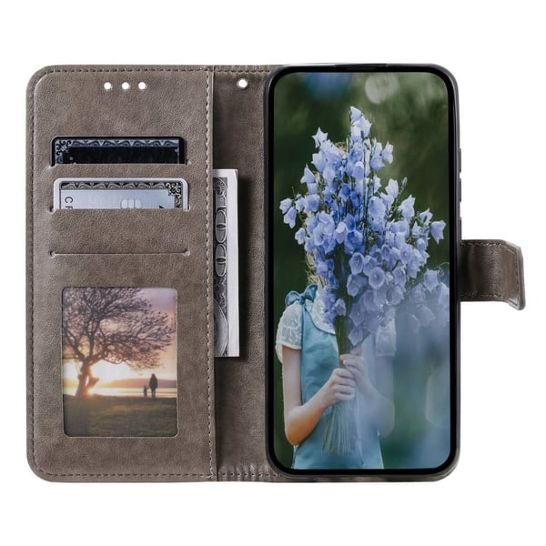 SKALO Sony Xperia 10 V Mandala Flip Cover - Grå