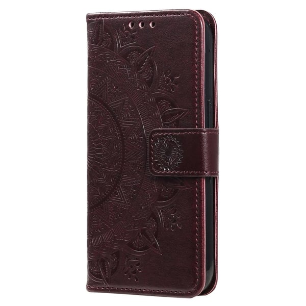 SKALO Sony Xperia 10 V Mandala Flip Cover - Brun
