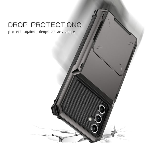 SKALO Samsung A34 5G Armor Cover kortholder - Sort