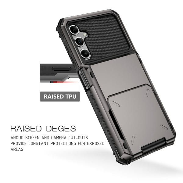 SKALO Samsung A34 5G Armor Cover kortholder - Sort