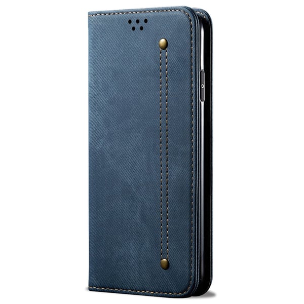 SKALO Samsung A34 5G Jeans Flip Cover - Blå
