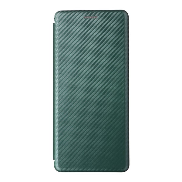 SKALO Sony Xperia 10 V Carbon Fiber Pungetui - Grøn