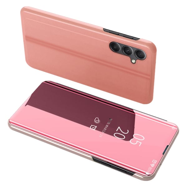 SKALO Samsung A34 5G Clear View Plånboksfodral - Roséguld