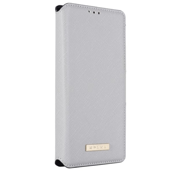 SKALO Samsung A14 4G/5G MUXMA Saffiano PU-læder Pungetui - Hvid