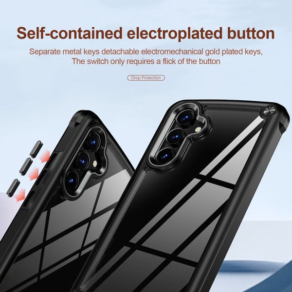 SKALO Samsung A54 5G Glossy Hybrid TPU Cover - Sort