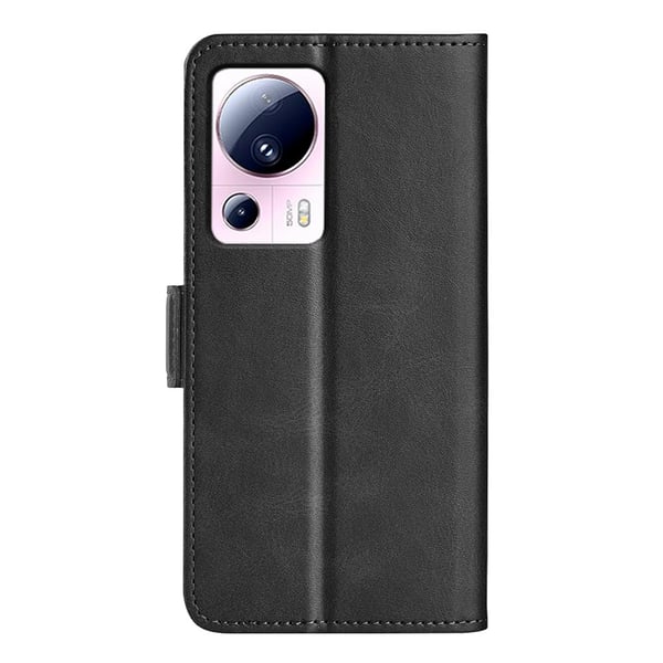SKALO Xiaomi 13 Lite Premium Wallet Flip Cover - Sort