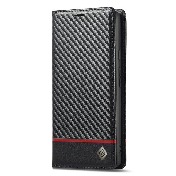 SKALO Google Pixel 8 LC.IMEEKE Carbon Fiber Pungetui i PU-læder - Sort