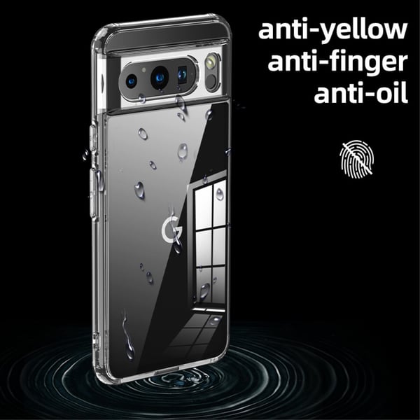 SKALO Google Pixel 8 Pro TPU Clear Hybrid Cover - Gennemsigtig