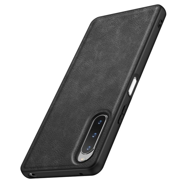 SKALO Sony Xperia 10 V PU-læder Hybrid Cover - Sort