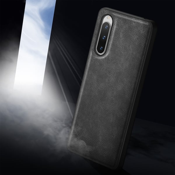 SKALO Sony Xperia 10 V PU-læder Hybrid Cover - Sort