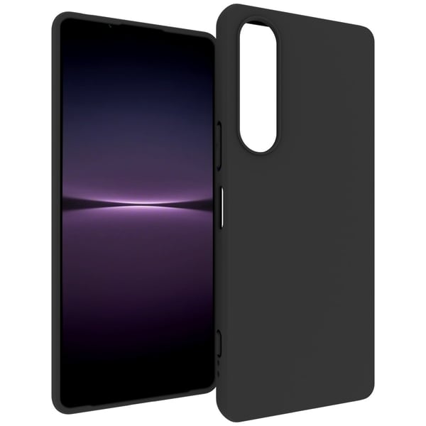SKALO Sony Xperia 1 V Matte Black Ultra-tynd TPU Cover