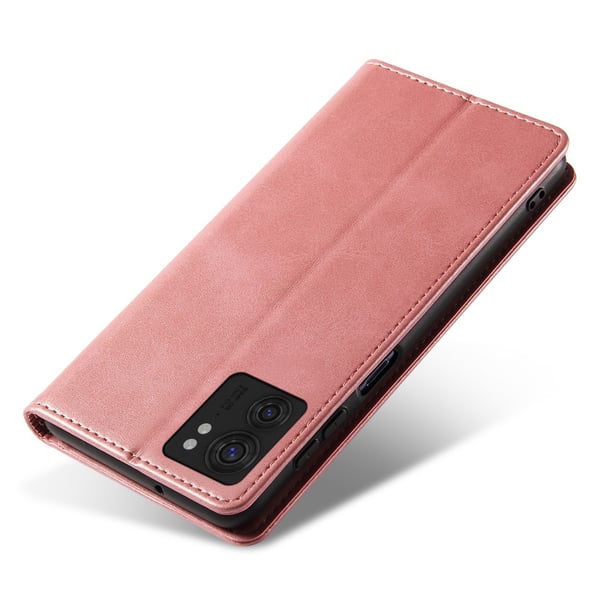 SKALO Motorola Edge 40 5G Premium Wallet Flip Cover - Rosa guld