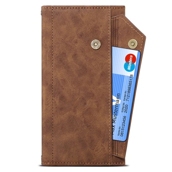 SKALO Google Pixel 8 Pro ESEBLE Big Wallet Pungetui - Brun