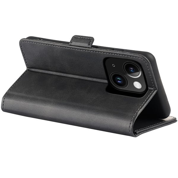 SKALO iPhone 15 Plus Premium Wallet Flip Cover - Sort