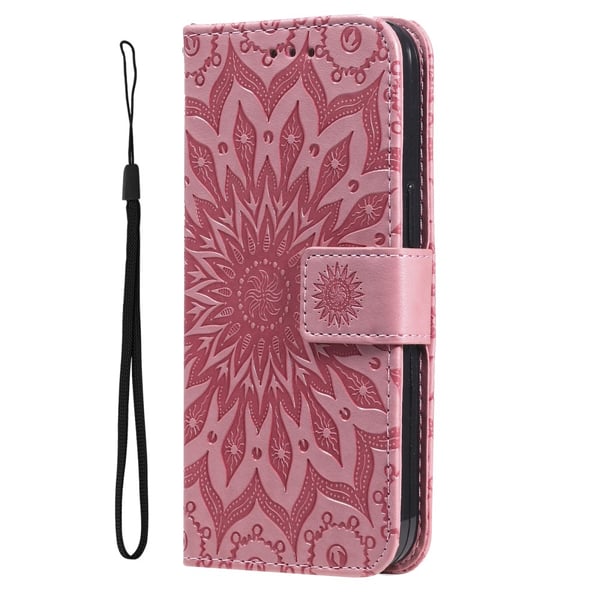 SKALO iPhone 15 Pro Max Mandala Flip Cover - Pink