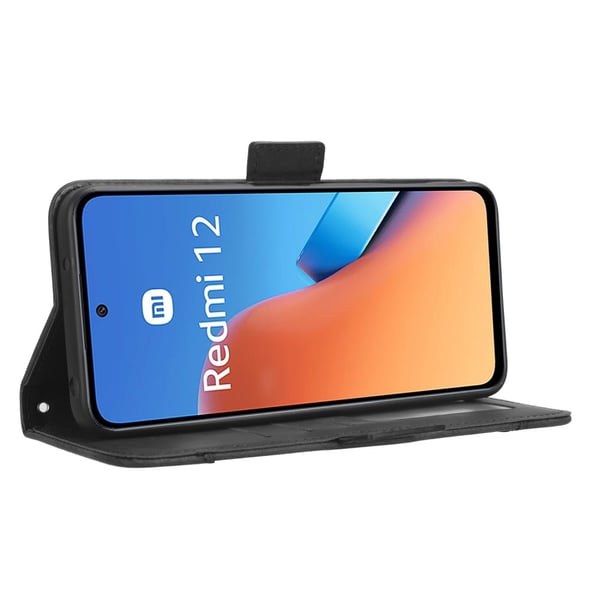 SKALO Xiaomi Redmi 12 4G/5G 6-RUM Pungetaske - Sort