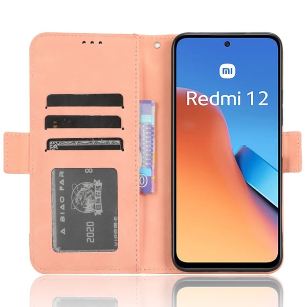 SKALO Xiaomi Redmi 12 4G/5G 6-RUM Pungetaske - Pink