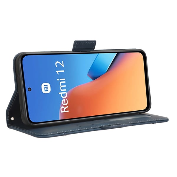 SKALO Xiaomi Redmi 12 4G/5G 6-RUM Pungetaske - Blå