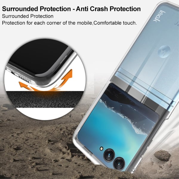 IMAK Motorola Razr 40 Ultra 5G Crystal Case II Pro 2-delt Cover - Gennemsigtig