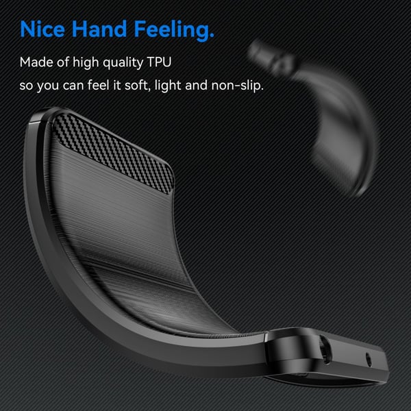 SKALO iPhone 15 Armor Carbon Stødsikker TPU-cover